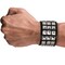 Punk Leather Stud Bracelet - Leather Cuff Biker Bracelet with Studs for Men, Women and Kids